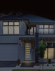 LED Snowing Icicles Timer 960 4 Asst Colour
