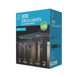 LED 300 Icicle Lights 5 Asst Colours