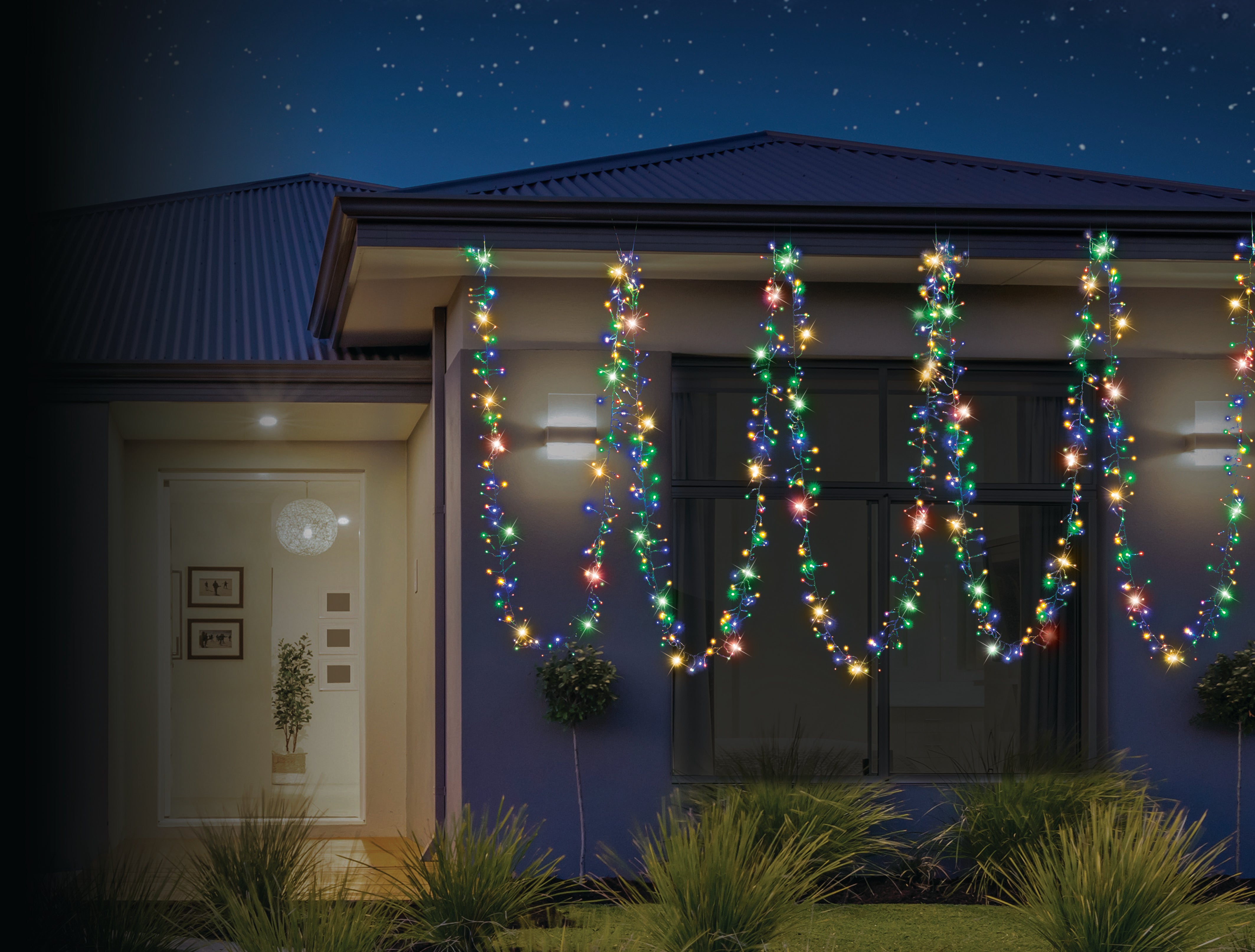 LED Cluster Lights 2000 Multi Colour / Warm white