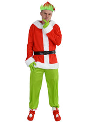 Mean Green Grinch Costume Adults 8pc