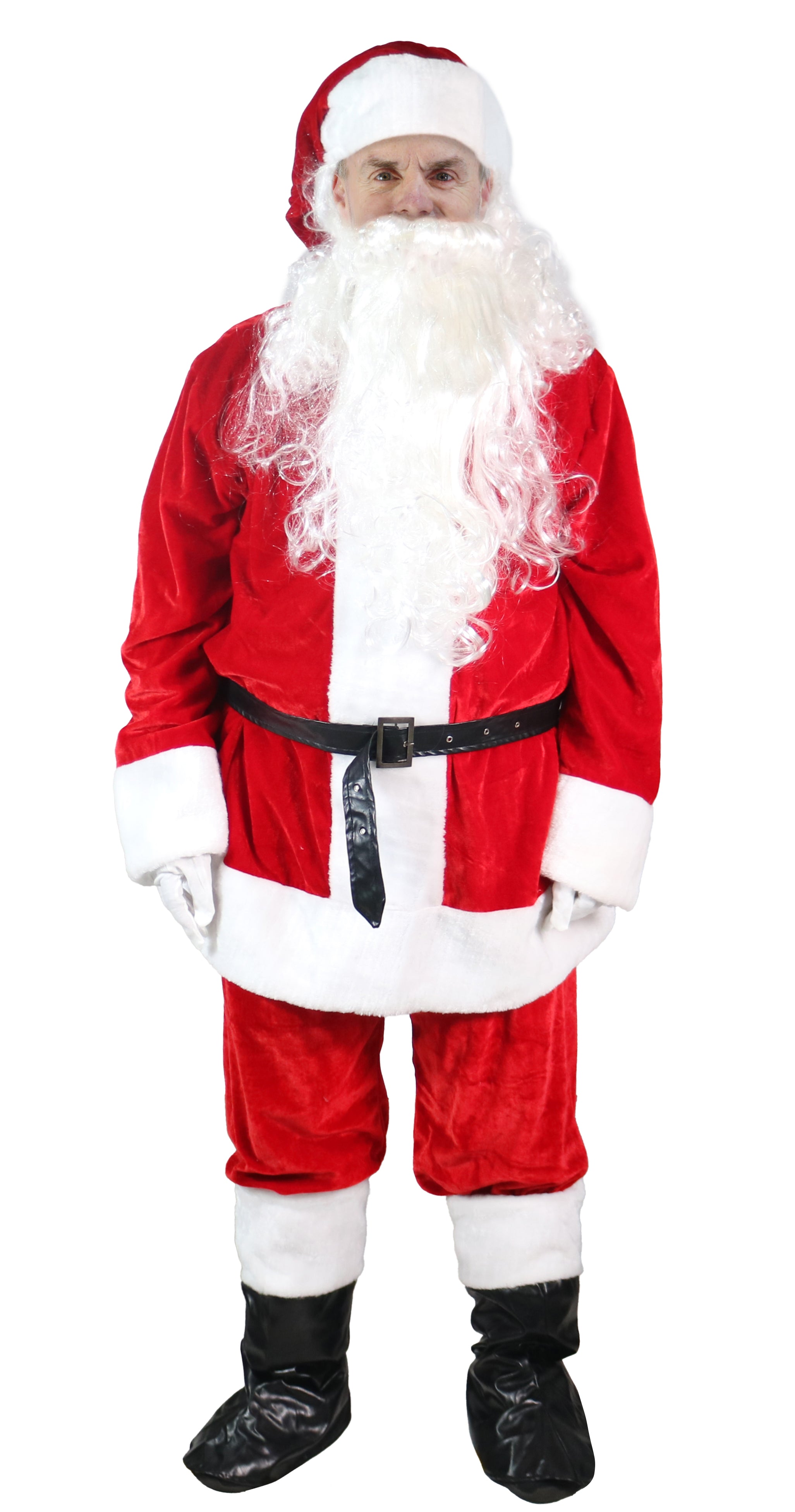 Deluxe Plush Adult Santa Suit 9pc