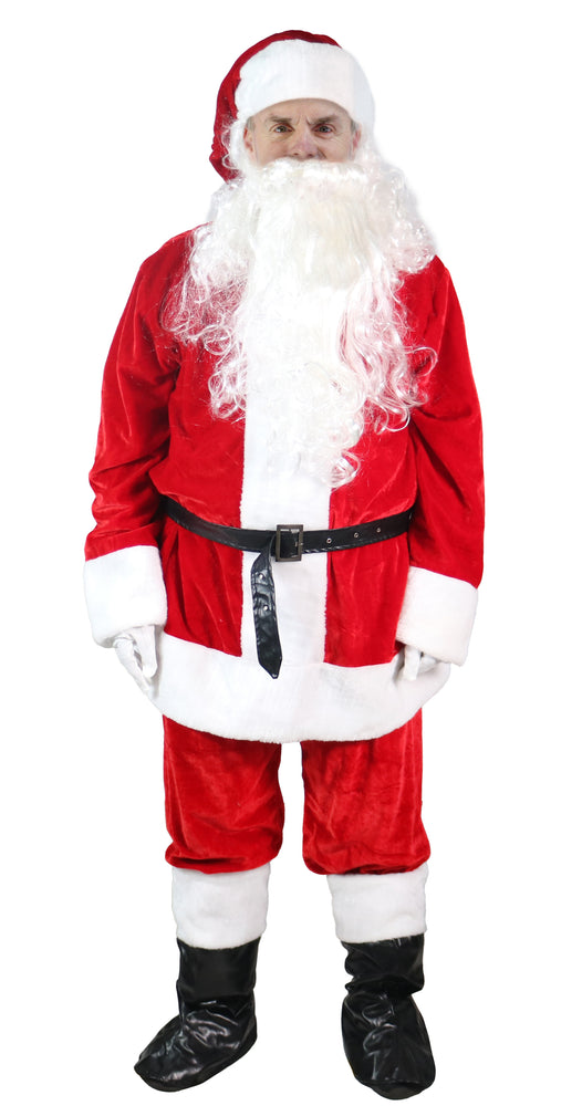Deluxe Plush Adult Santa Suit 9pc