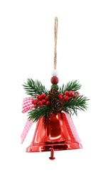 Bell Shiny Hanging Deco 20cm Asst