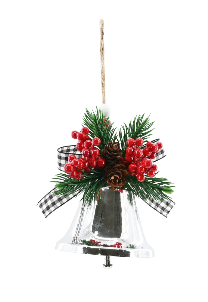 Bell Shiny Hanging Deco 20cm Asst