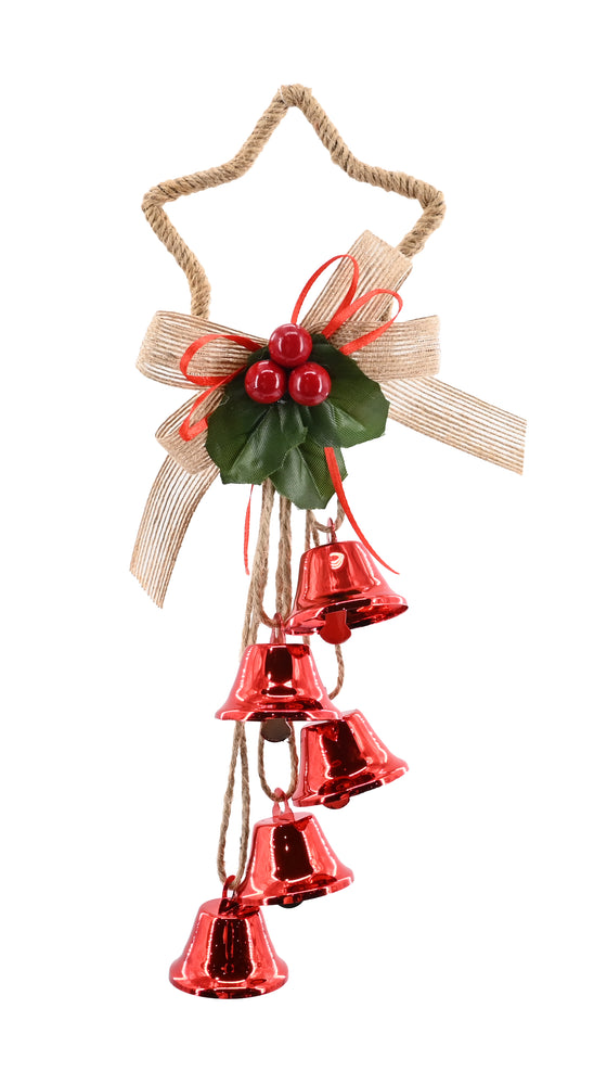 Star door Hanger With Bells  or Ring nut bells 32cm Asst