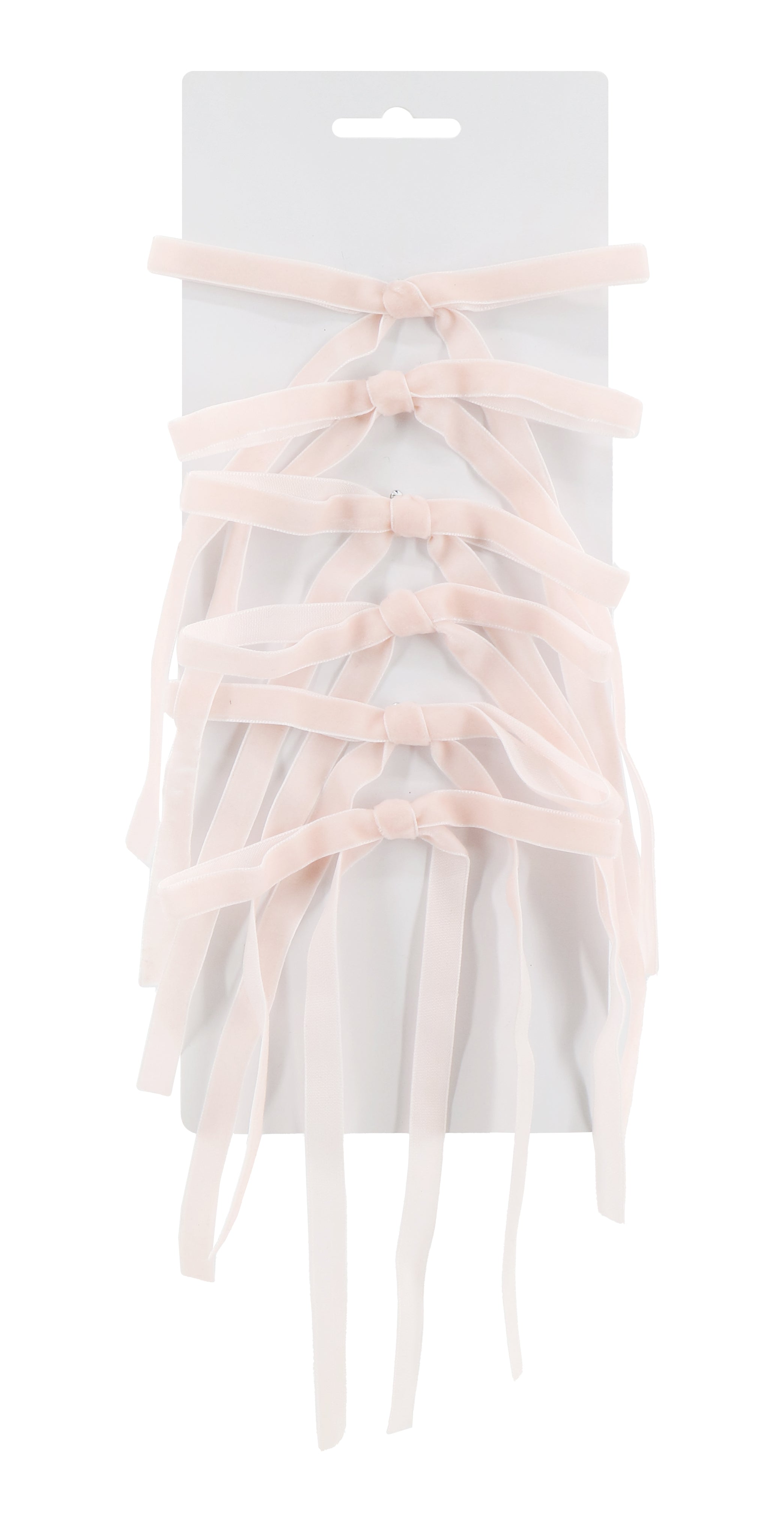 Mini Tree Bow Velveteen 6pk Asst