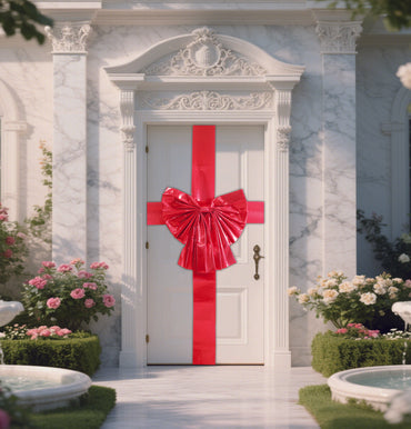Christmas Door Bow & Sash Set 2Asst