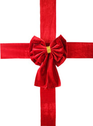Christmas Door Bow & Sash Set 2Asst