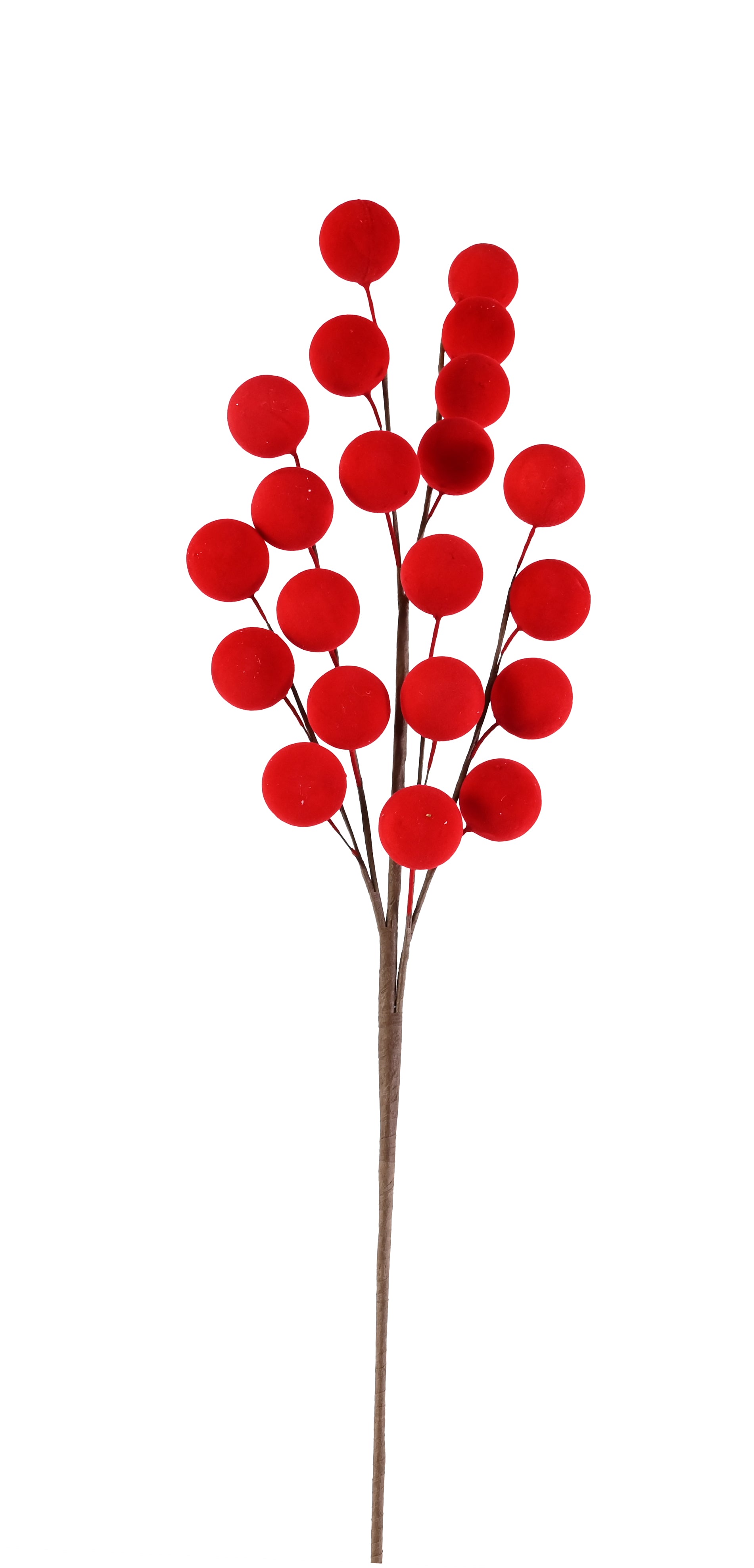 Jumbo Berry Pick 65cm Asst / pine bauble pick 68cm