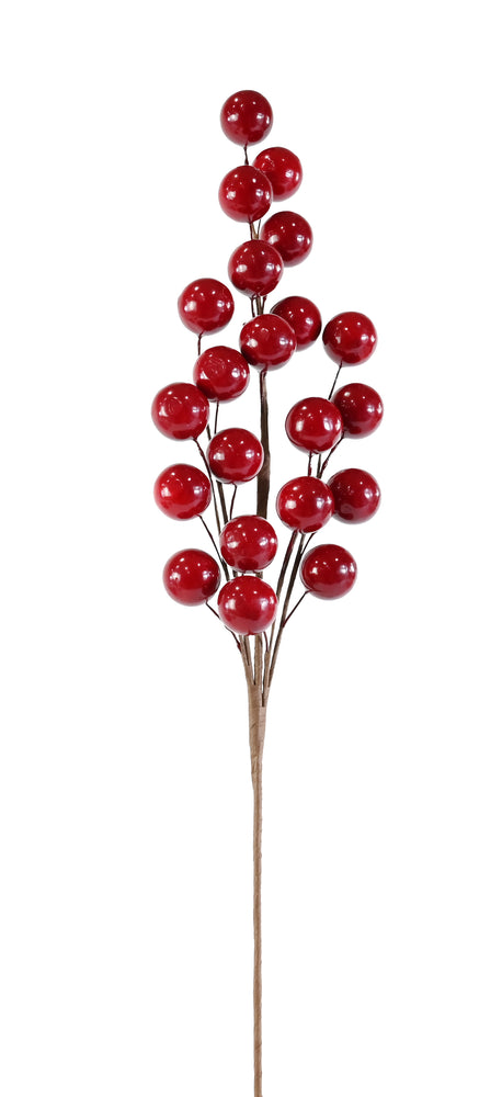 Jumbo Berry Pick 65cm Asst / pine bauble pick 68cm