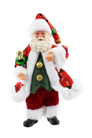Collectible Santa Figurine 18cm Asst