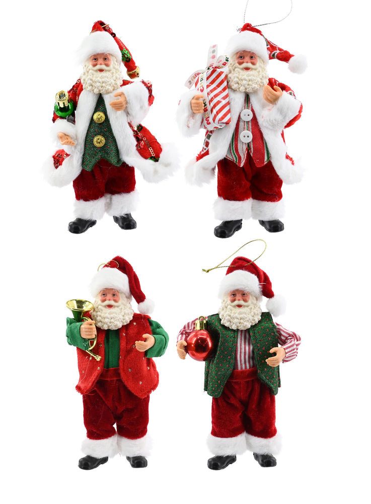 Collectible Santa Figurine 18cm Asst