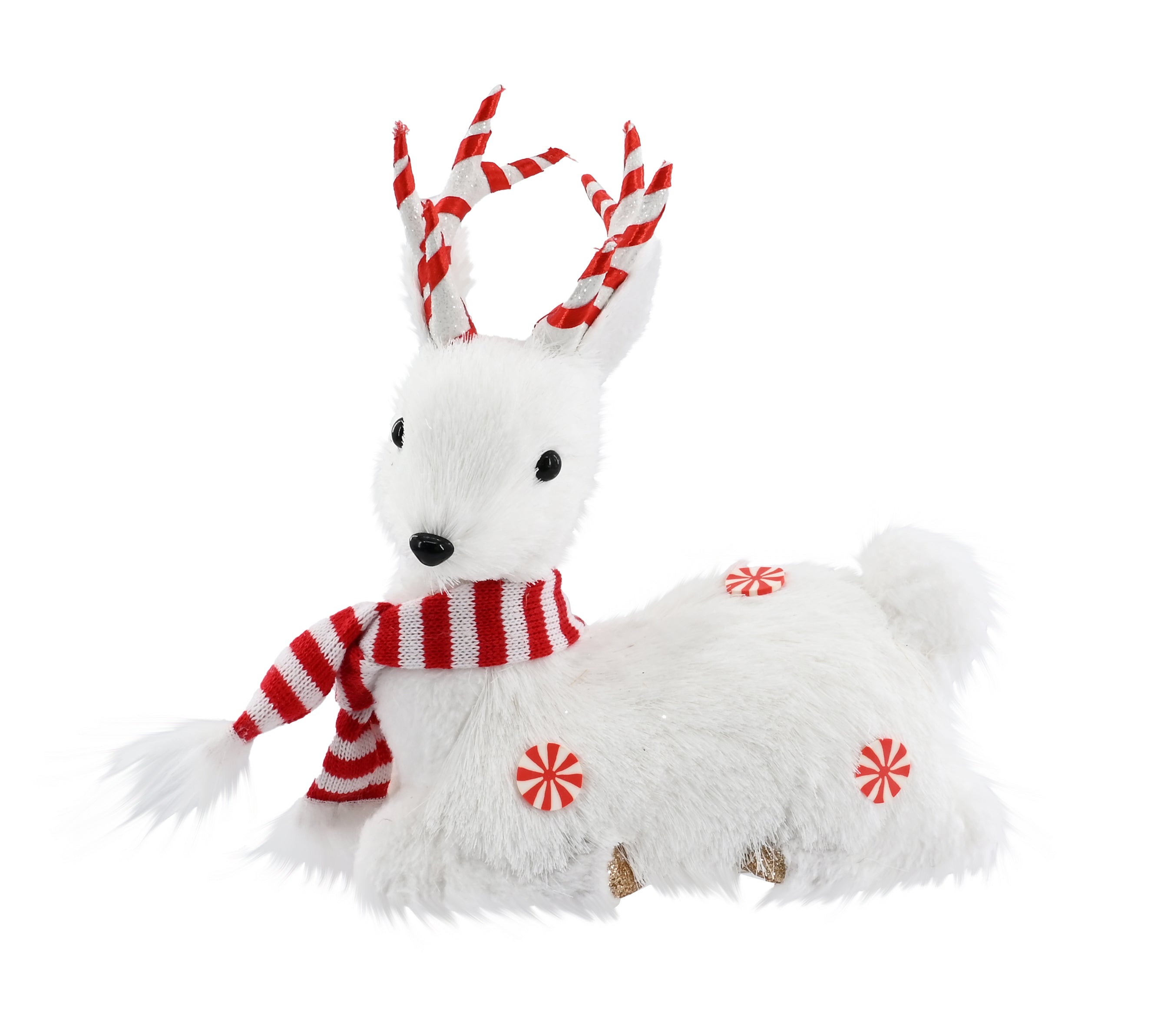 White Candy Sisal Sitting Deer / Bear Asst