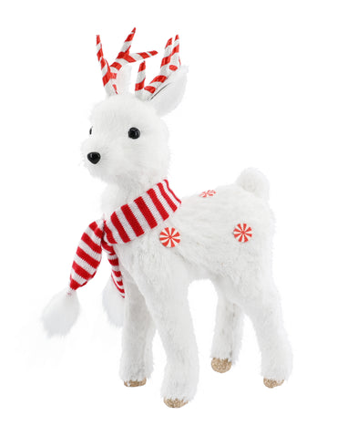 White Candy Sisal Sitting Deer / Bear Asst