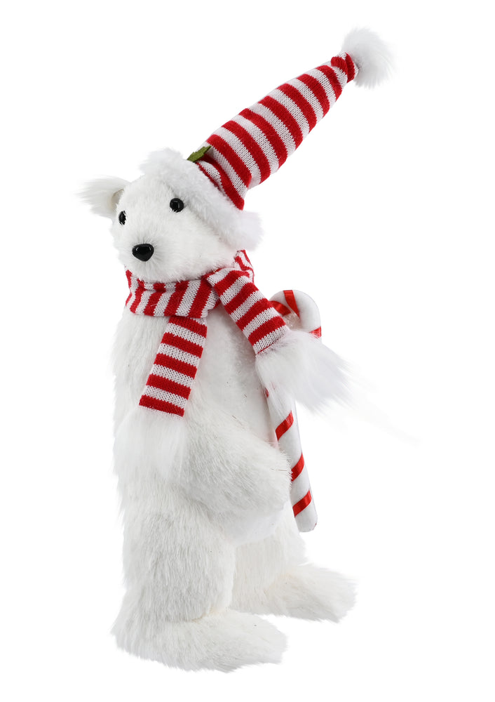 White Candy Sisal Sitting Deer / Bear Asst