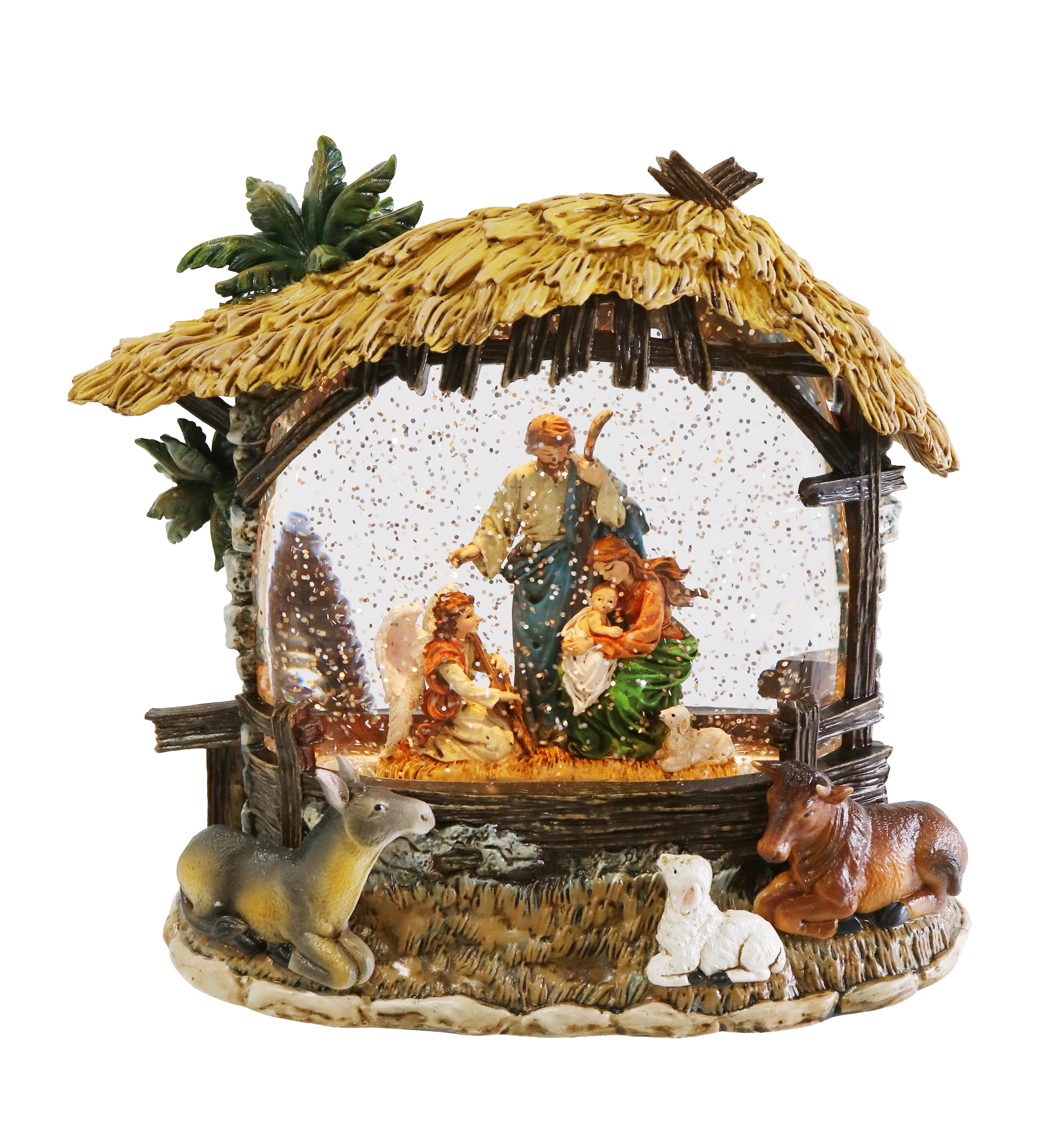 Glitter Swirl Music Nativity Manger Scene USB Asst
