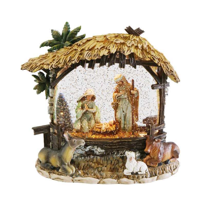Glitter Swirl Music Nativity Manger Scene USB Asst