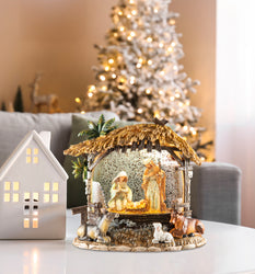 Glitter Swirl Music Nativity Manger Scene USB Asst