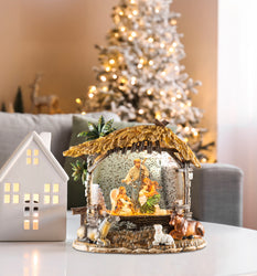Glitter Swirl Music Nativity Manger Scene USB Asst