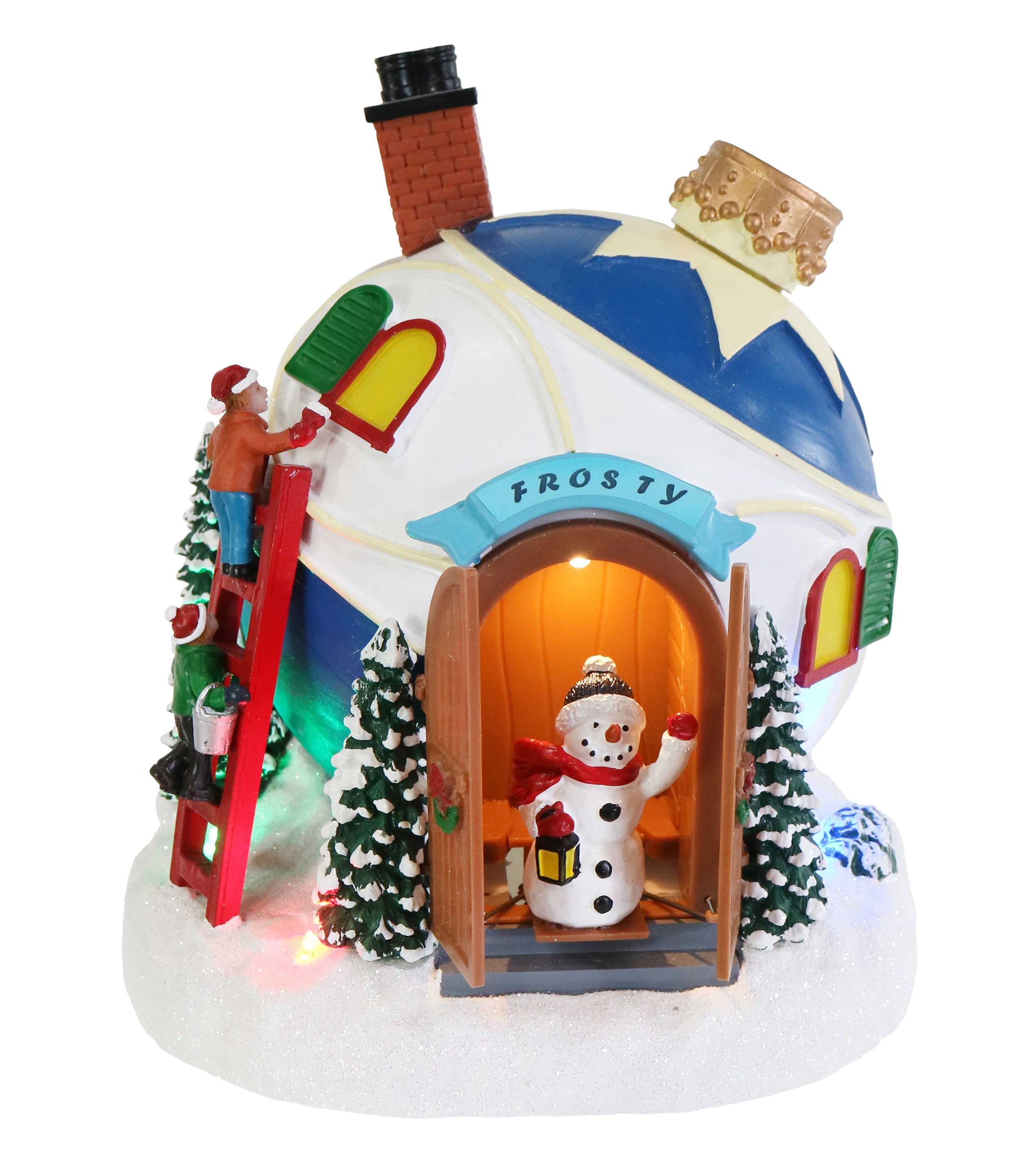 LED Musical Bauble House Open/Close USB Asst