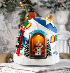 LED Musical Bauble House Open/Close USB Asst
