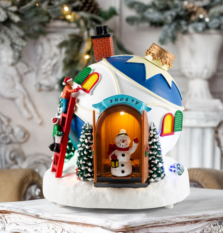 LED Musical Bauble House Open/Close USB Asst