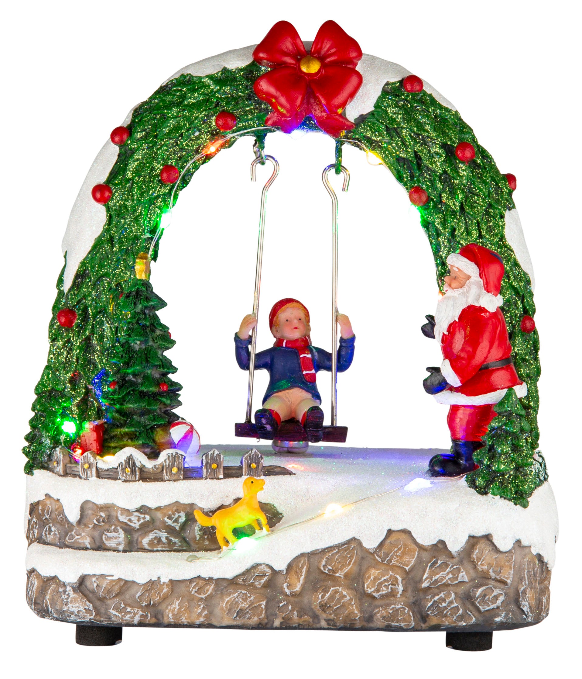 LED Musical Child On Swing Animated USB Asst