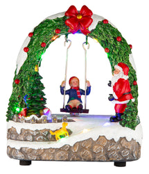 LED Musical Child On Swing Animated USB Asst