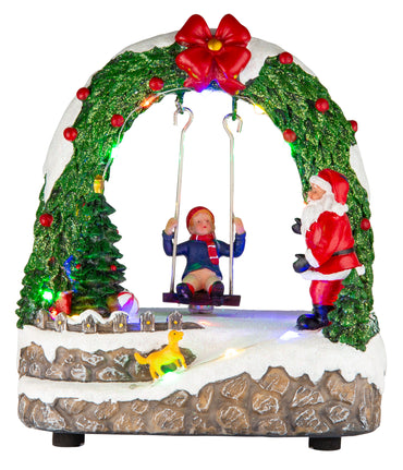 LED Musical Child On Swing Animated USB Asst