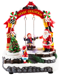 LED Musical Child On Swing Animated USB Asst