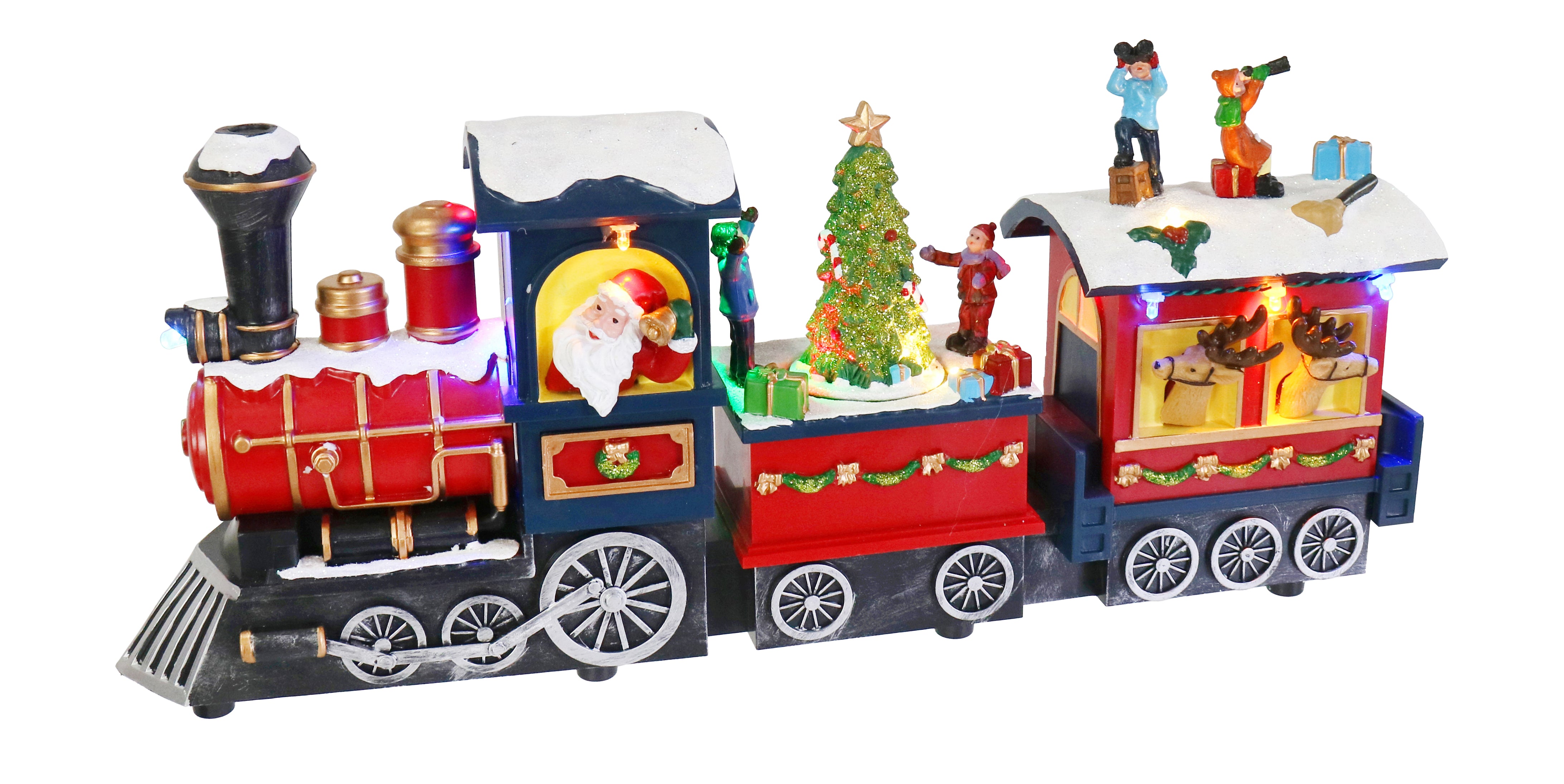 LED Musical Santa Express Train USB Asst