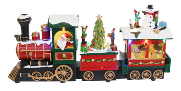 LED Musical Santa Express Train USB Asst