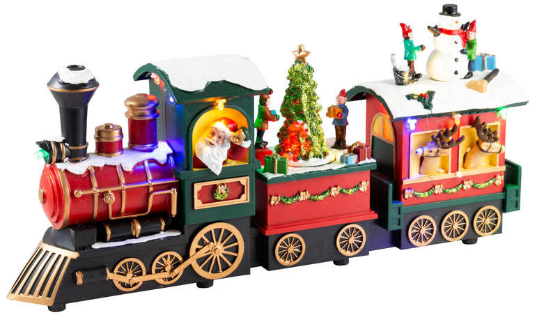 LED Musical Santa Express Train USB Asst