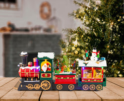LED Musical Santa Express Train USB Asst