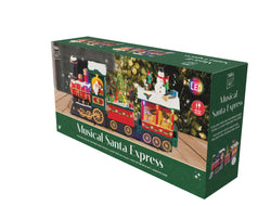 LED Musical Santa Express Train USB Asst