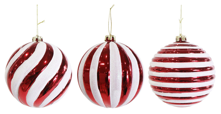 Candy cane 15cm Theme Assorted Baubles | CANDY STRIPES