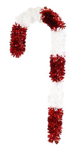 Giant Tinsel Candy Cane 120cm / 75cm