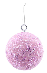 Baubles Peppermint Ice Bauble 12cm  4 Ass colours