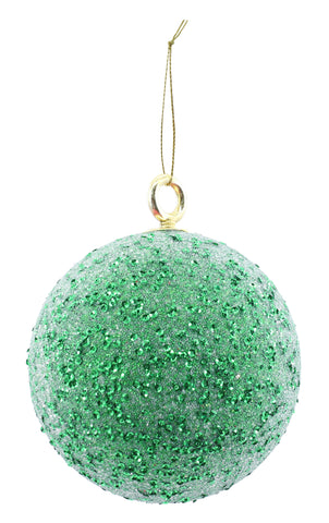Baubles Peppermint Ice Bauble 12cm  4 Ass colours