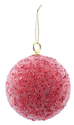 Baubles Peppermint Ice Bauble 12cm  4 Ass colours