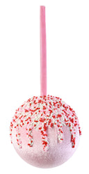 Peppermint Iced Velvet Bauble 10cm Asst