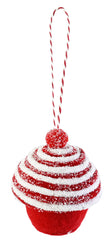 hanging Cupcake or Ice cream Cone with Glitter Plush Cream and Cherry