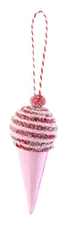 hanging Cupcake or Ice cream Cone with Glitter Plush Cream and Cherry