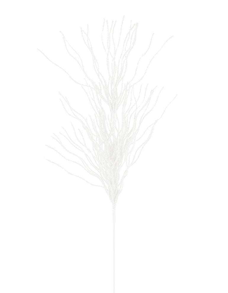 Glitter Twig Spray Pick | 3 Colours Red | Pink | White