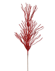 Glitter Twig Spray Pick | 3 Colours Red | Pink | White