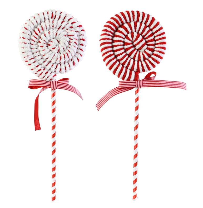 Plush Swirl Lollipop Pick 39cm Asst