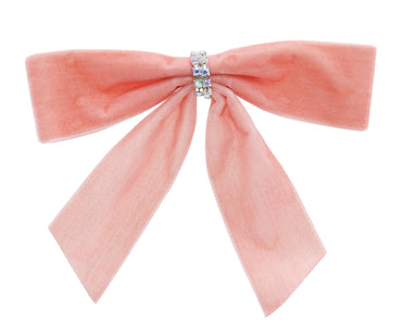 Embellished Bow Clip 4pk  3 Asst colours