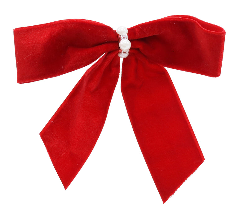 Embellished Bow Clip 4pk  3 Asst colours