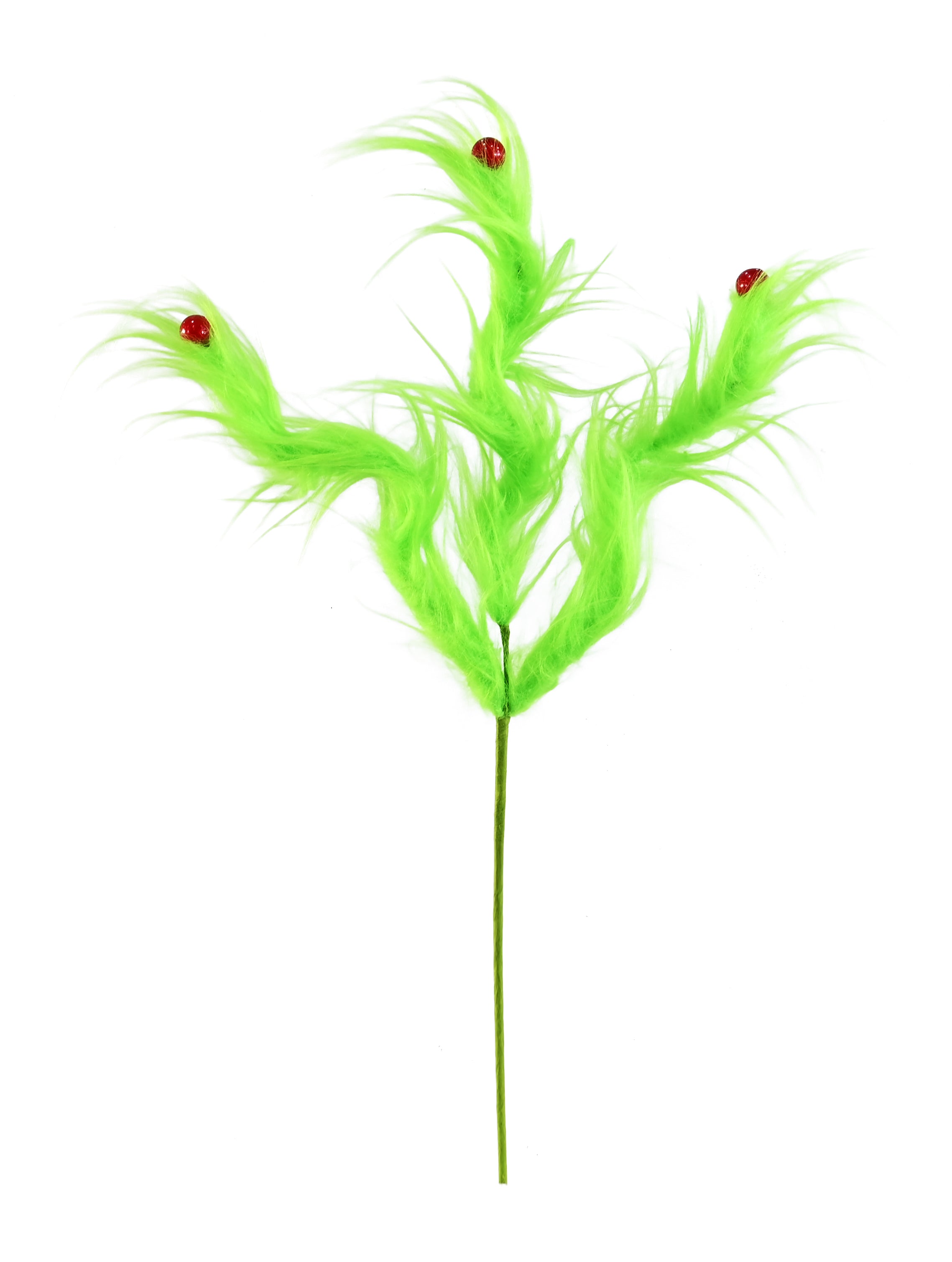 Mean Green Furry Pick 42cm Asst