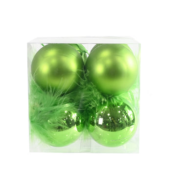 Mean Green Bauble 6cm - 8pack / 15cm Bauble